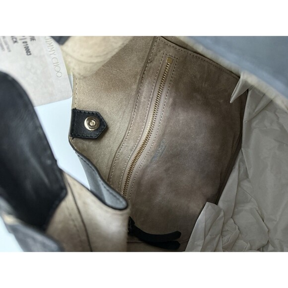 Jimmy Choo Stevie Black Nappa Hobo Bag Suede Leather With Dustbag And Tags - Picture 6 of 10